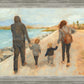 Family Walk On The Beach