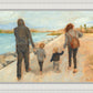 Family Walk On The Beach