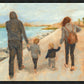 Family Walk On The Beach