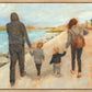 Family Walk On The Beach