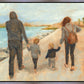 Family Walk On The Beach
