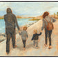Family Walk On The Beach