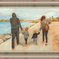Family Walk On The Beach