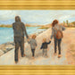 Family Walk On The Beach