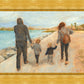 Family Walk On The Beach