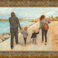 Family Walk On The Beach
