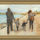 Family Walk On The Beach