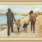 Family Walk On The Beach