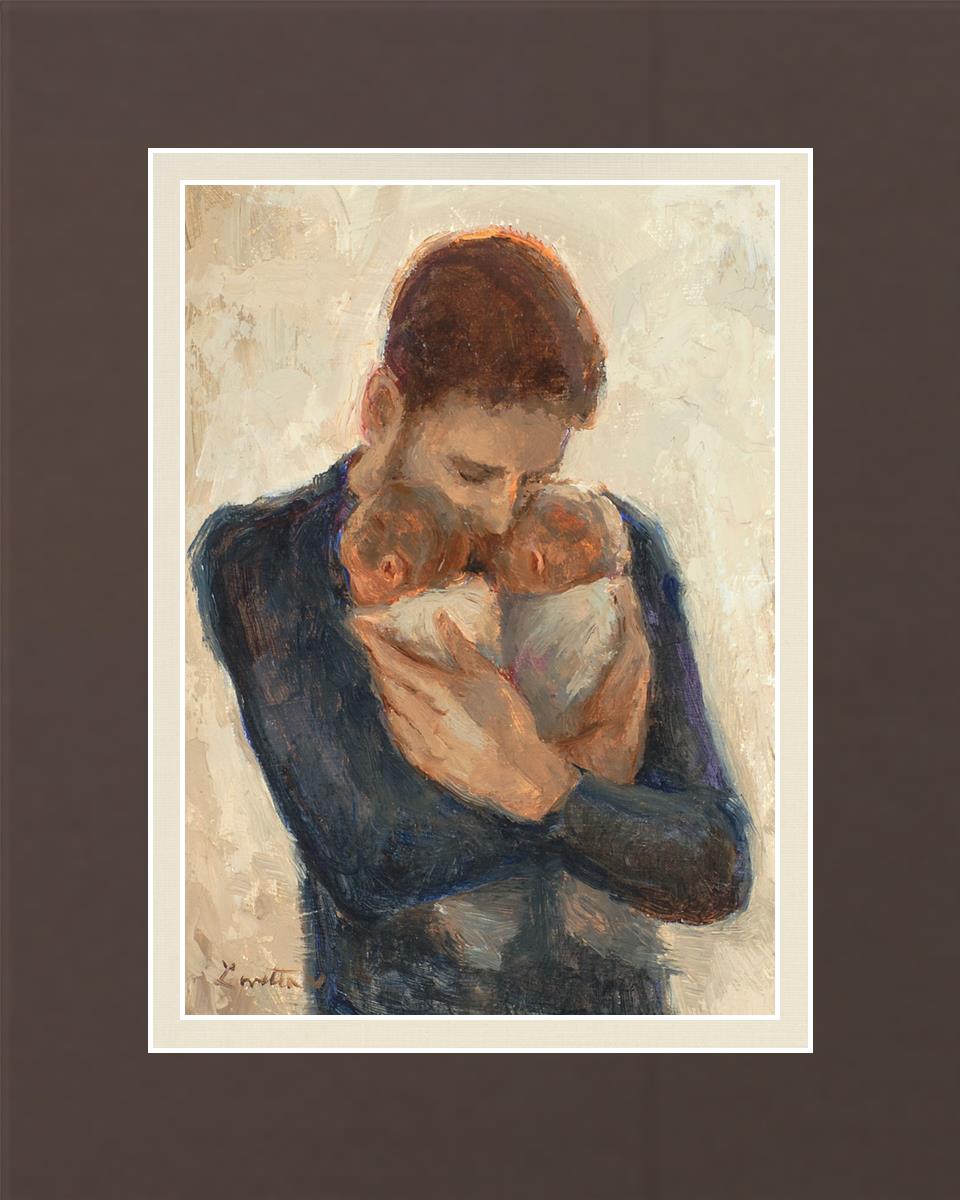 Father With Twins