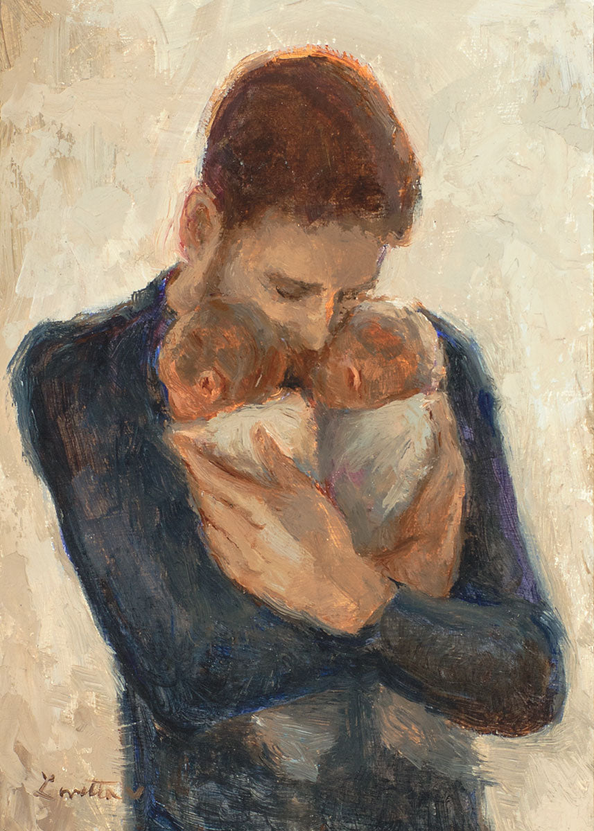Father With Twins