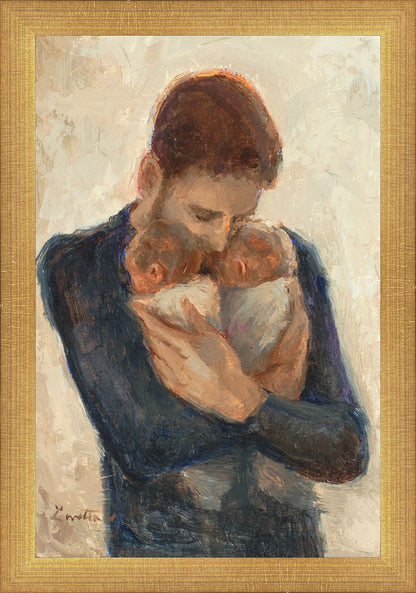 Father With Twins