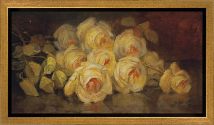 Red and Yellow Roses in a Vase