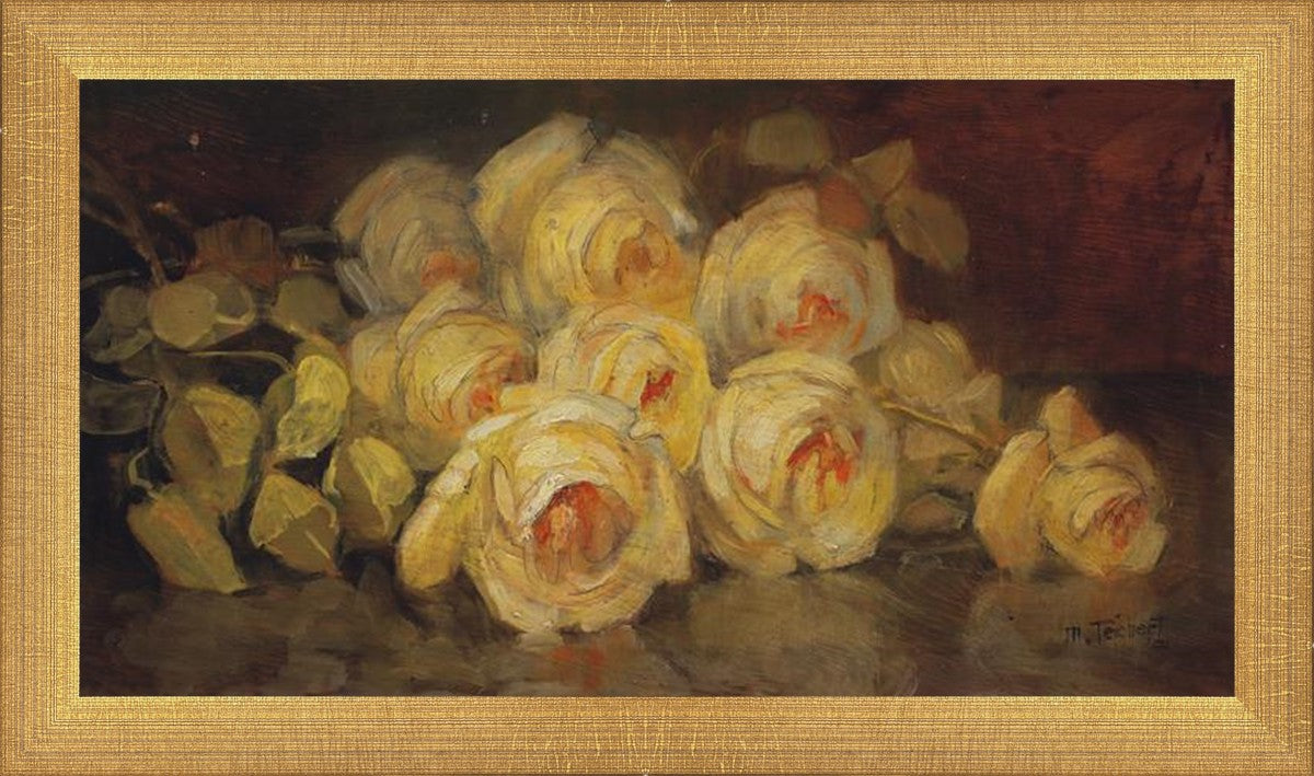 Red and Yellow Roses in a Vase