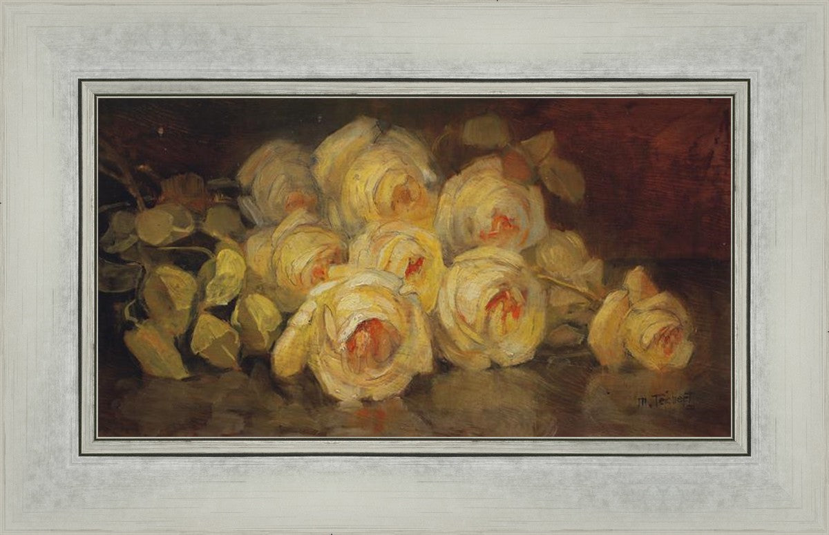 Red and Yellow Roses in a Vase