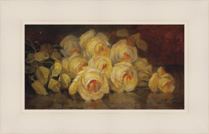 Red and Yellow Roses in a Vase