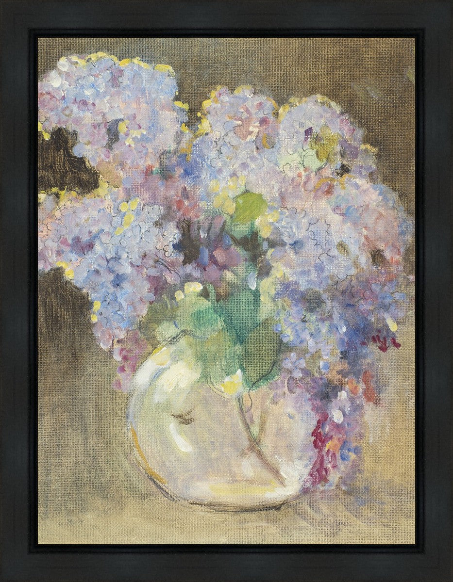 Hydrangeas in a Glass Vase