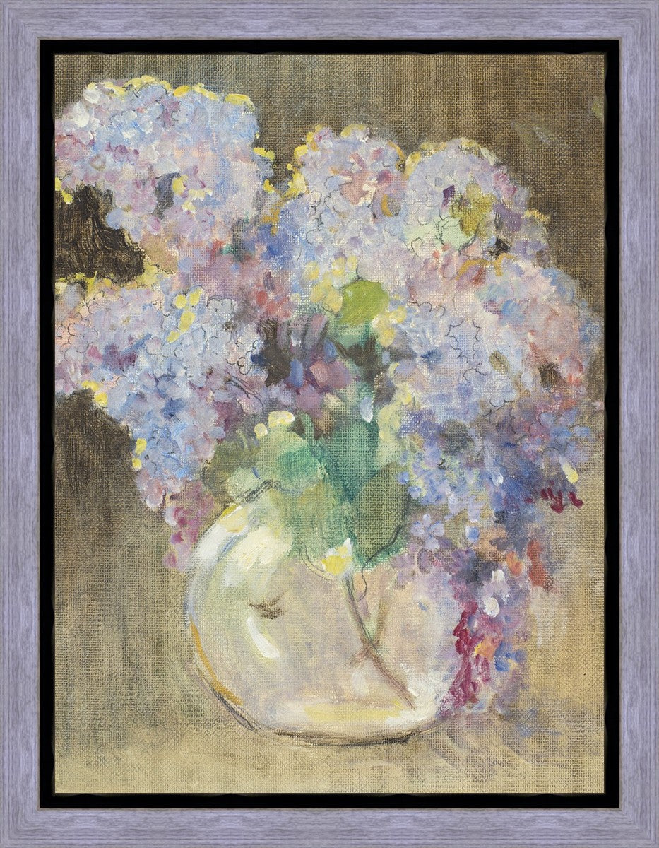 Hydrangeas in a Glass Vase