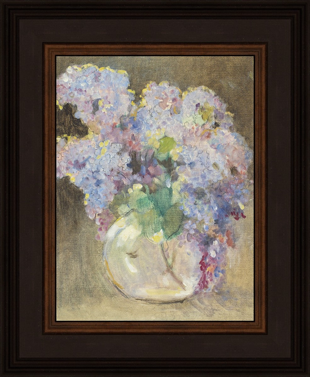 Hydrangeas in a Glass Vase