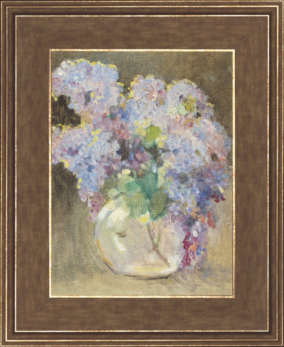 Hydrangeas in a Glass Vase
