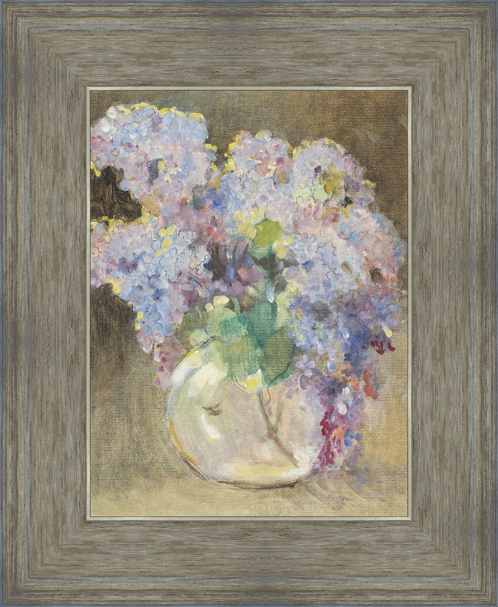 Hydrangeas in a Glass Vase