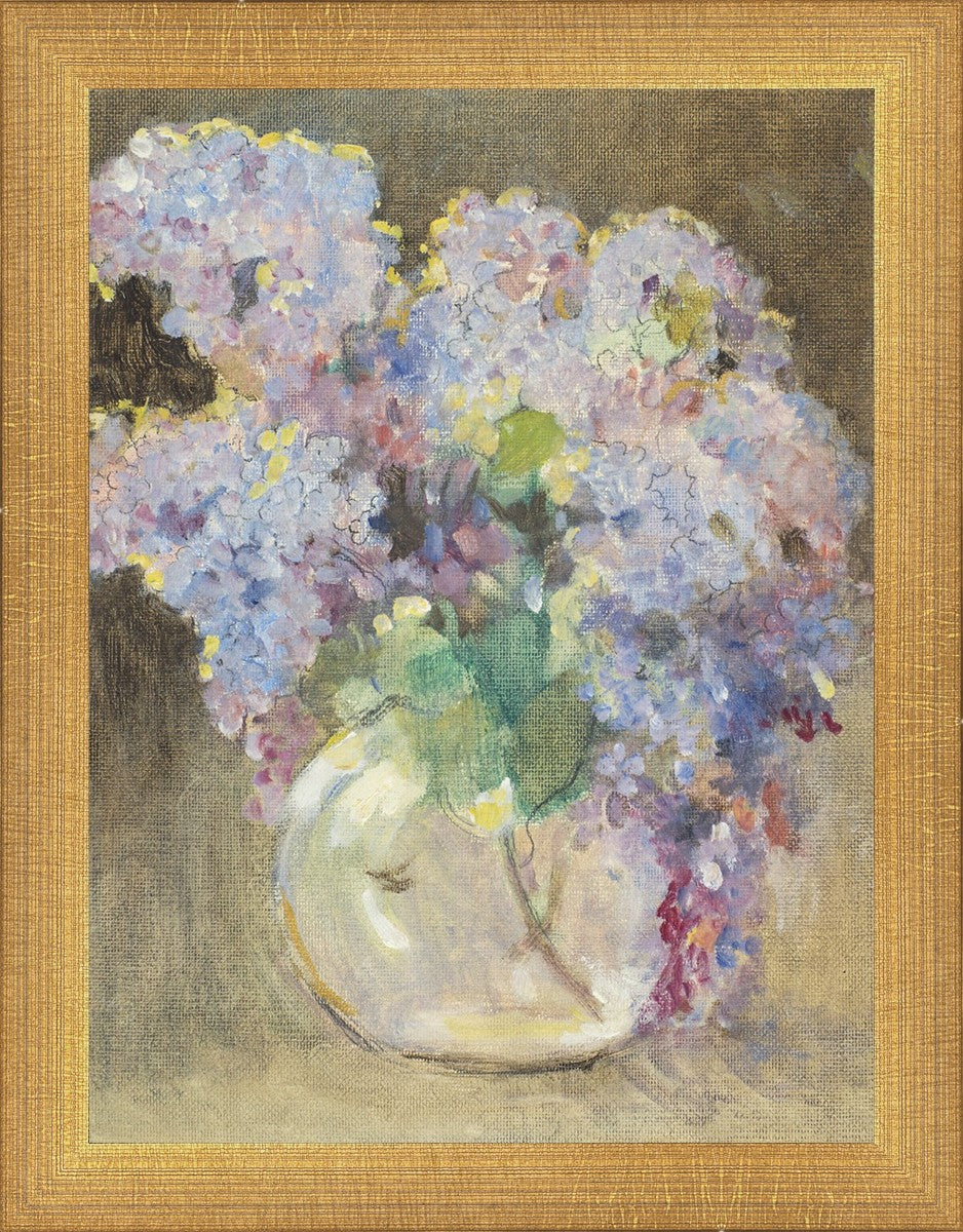Hydrangeas in a Glass Vase