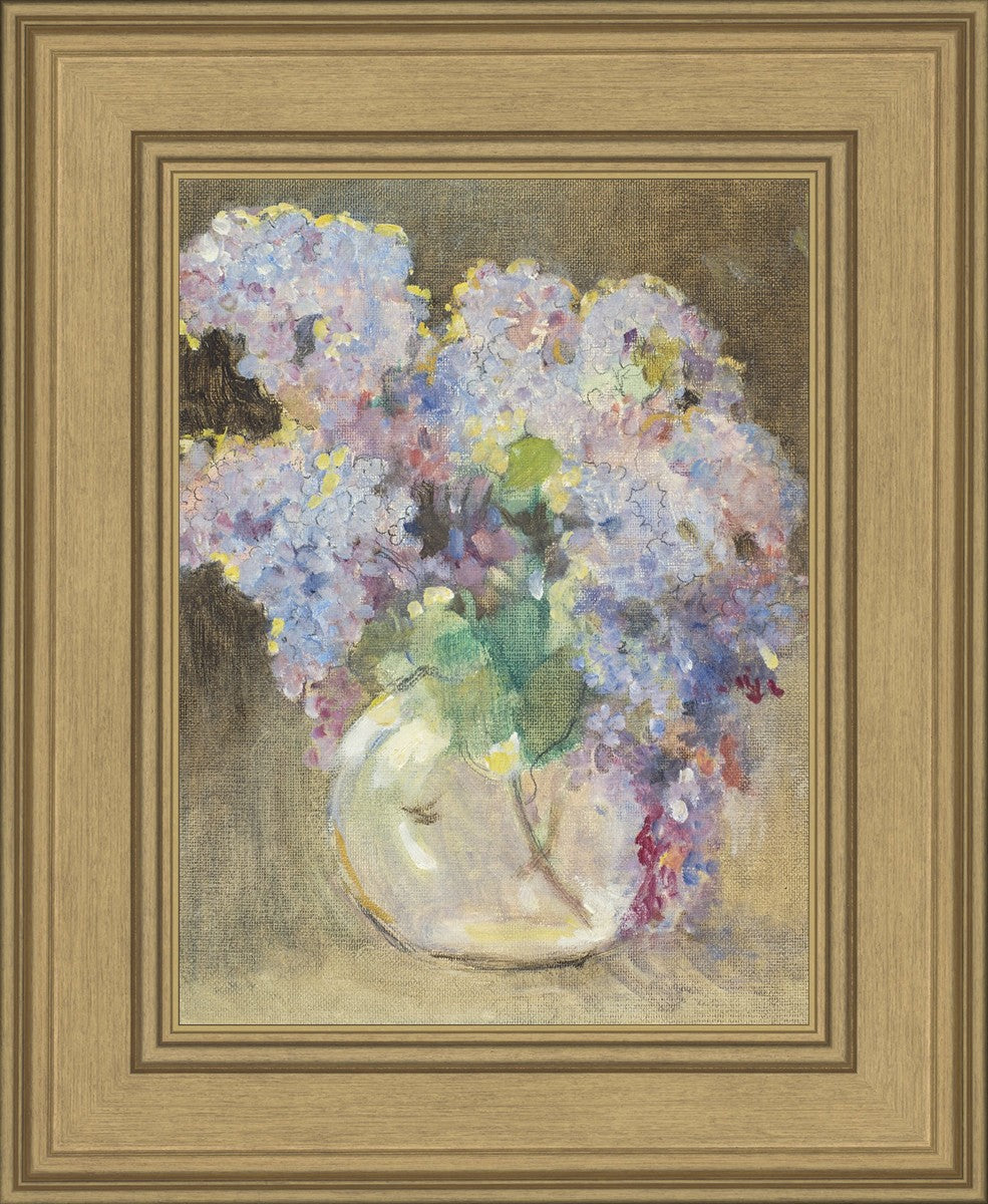 Hydrangeas in a Glass Vase