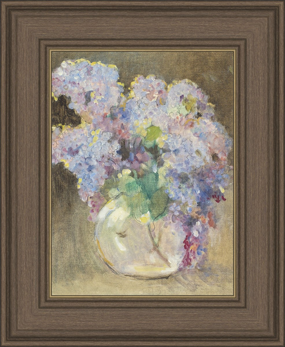 Hydrangeas in a Glass Vase