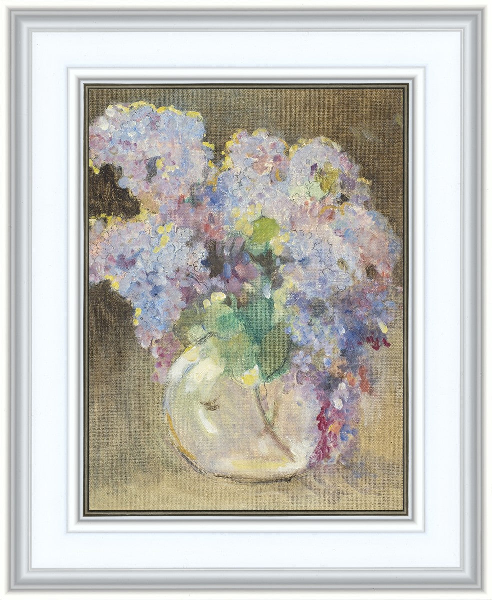 Hydrangeas in a Glass Vase