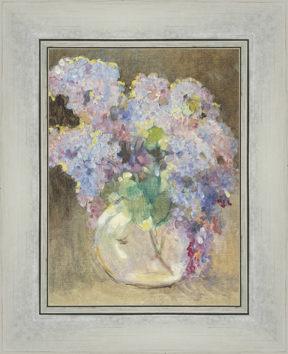 Hydrangeas in a Glass Vase