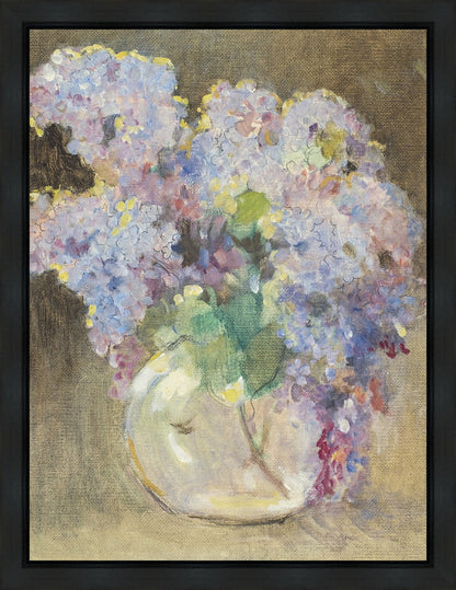 Hydrangeas in a Glass Vase
