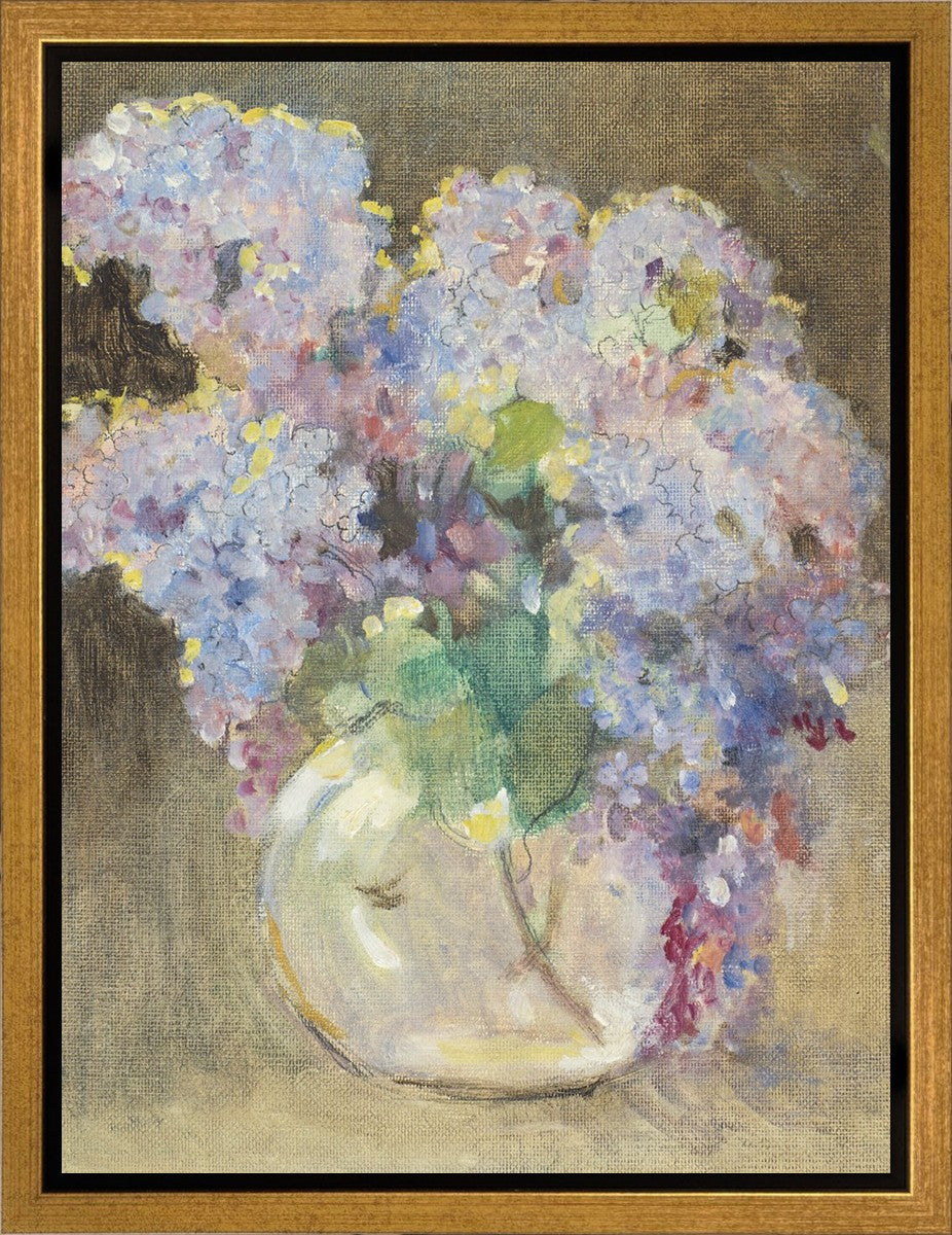 Hydrangeas in a Glass Vase