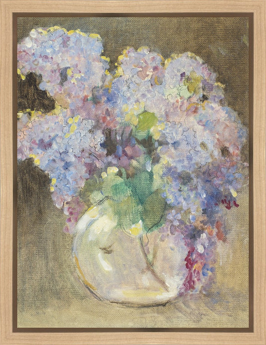 Hydrangeas in a Glass Vase
