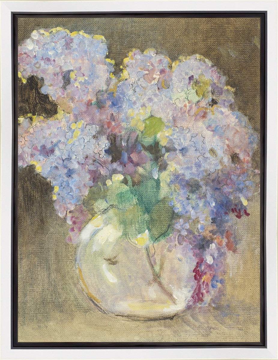 Hydrangeas in a Glass Vase