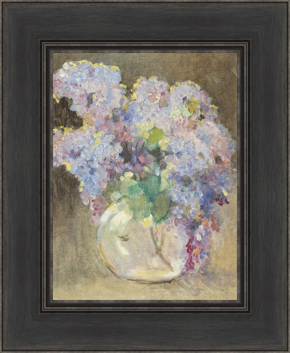 Hydrangeas in a Glass Vase