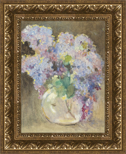 Hydrangeas in a Glass Vase
