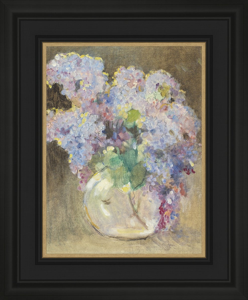 Hydrangeas in a Glass Vase