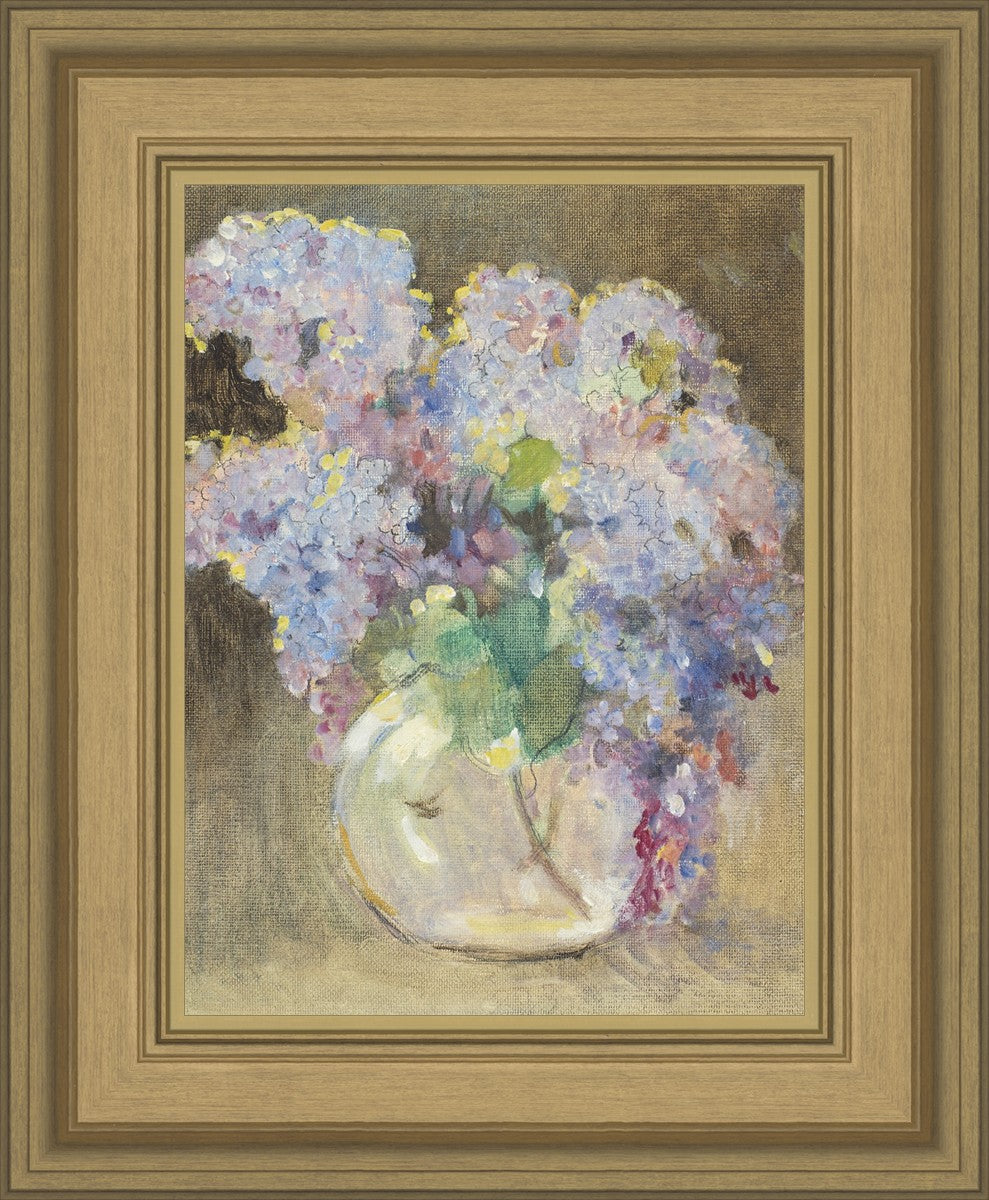 Hydrangeas in a Glass Vase