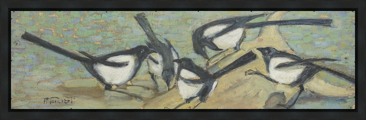 Magpies with Cattle Skull