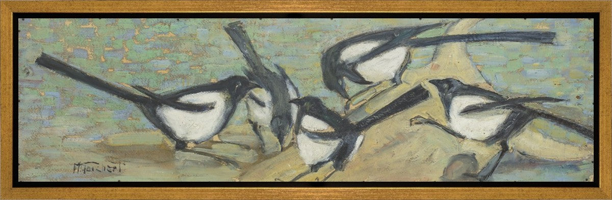 Magpies with Cattle Skull