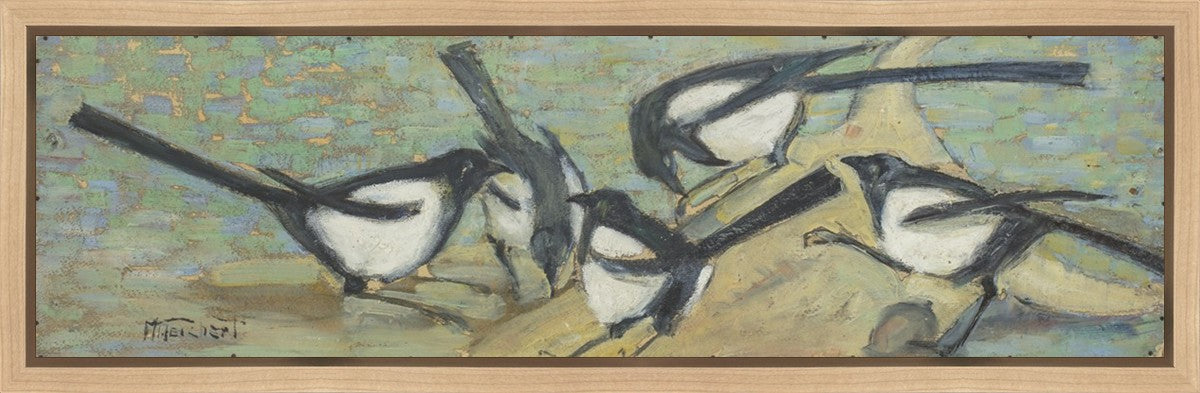 Magpies with Cattle Skull