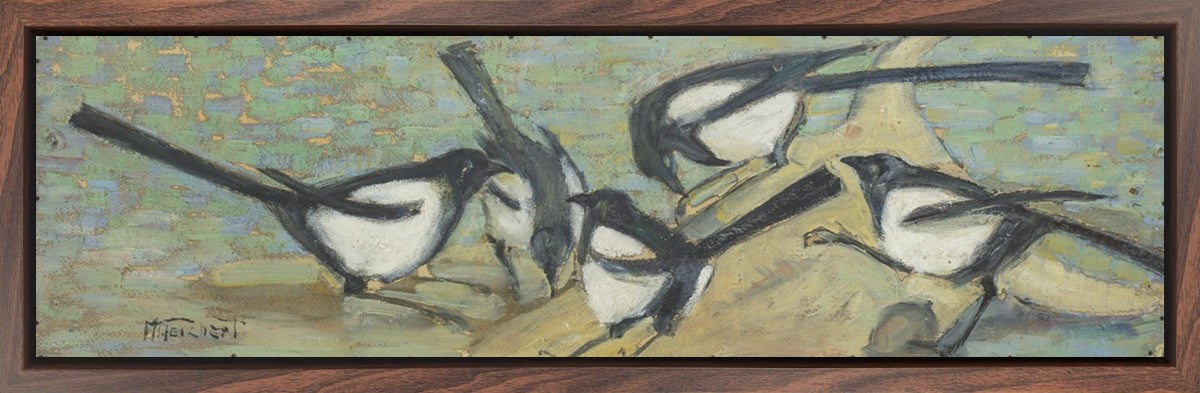 Magpies with Cattle Skull