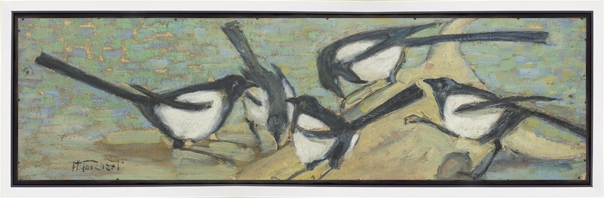 Magpies with Cattle Skull