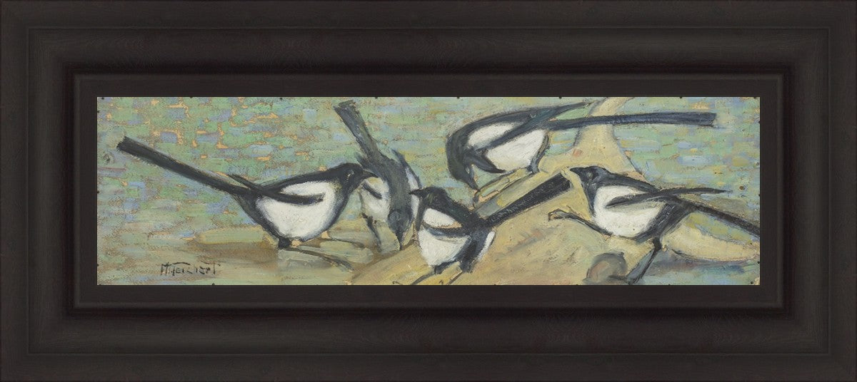 Magpies with Cattle Skull