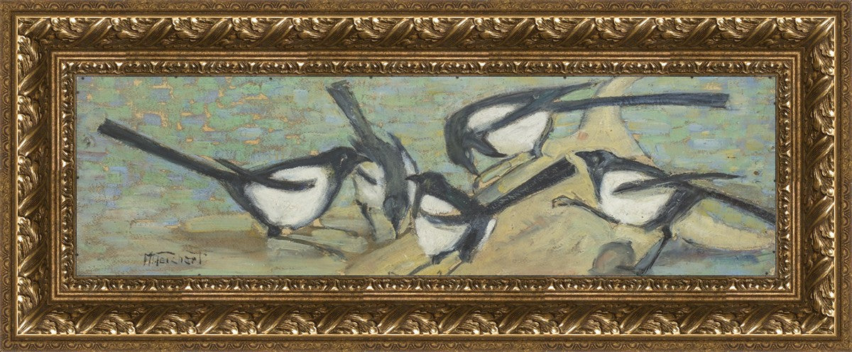 Magpies with Cattle Skull