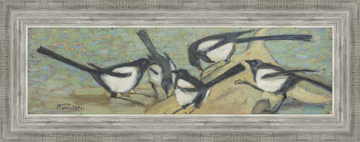 Magpies with Cattle Skull