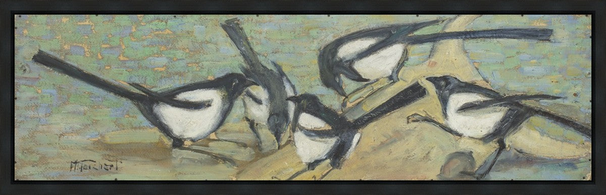 Magpies with Cattle Skull