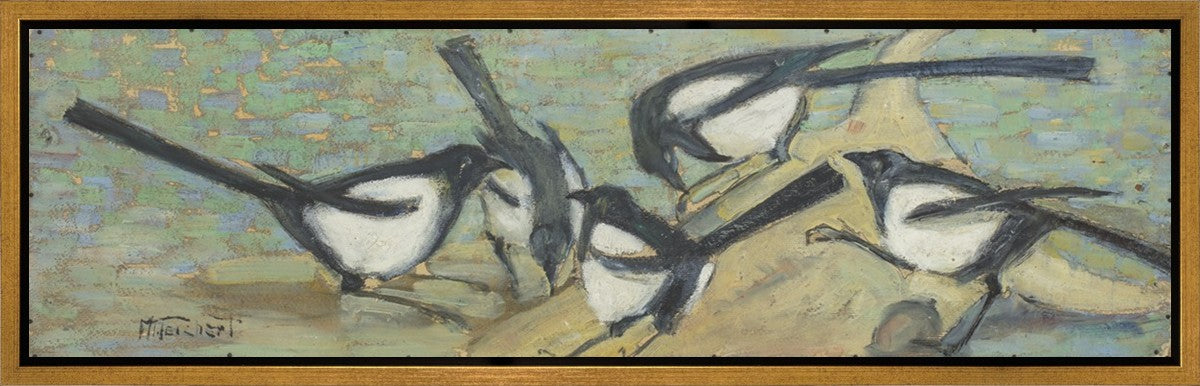 Magpies with Cattle Skull