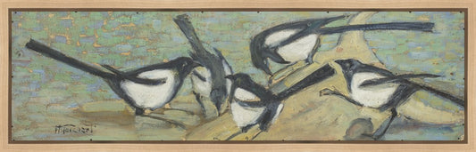 Magpies with Cattle Skull