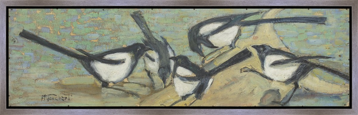 Magpies with Cattle Skull