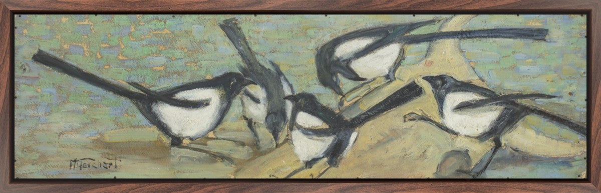Magpies with Cattle Skull